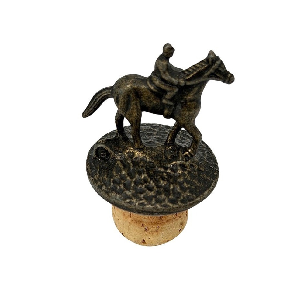 Blantons Bourbon Wine Bottle Stopper Horse Jockey Bronze Finish‎ Letter B